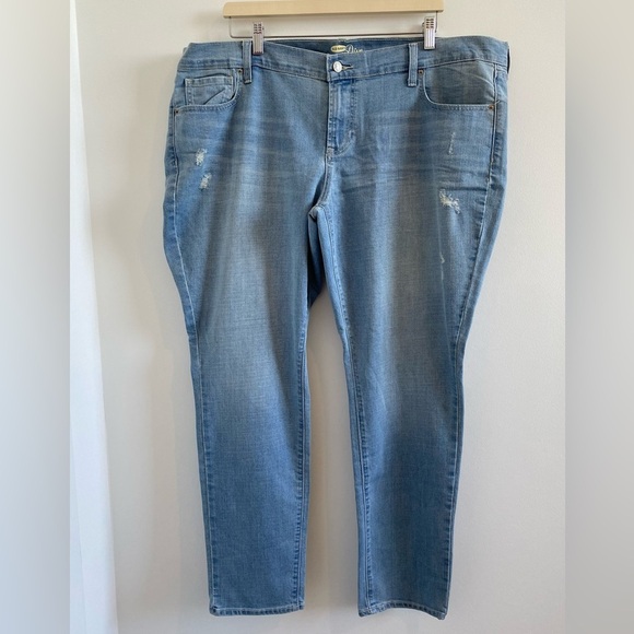 Old Navy The Diva Blue Distressed Skinny Jeans Size 20 New Without Tag - Picture 1 of 7